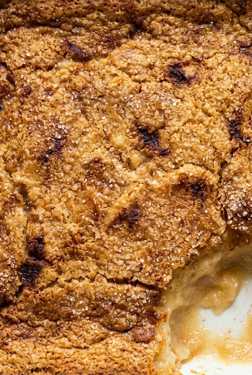 applesauce pudding close up