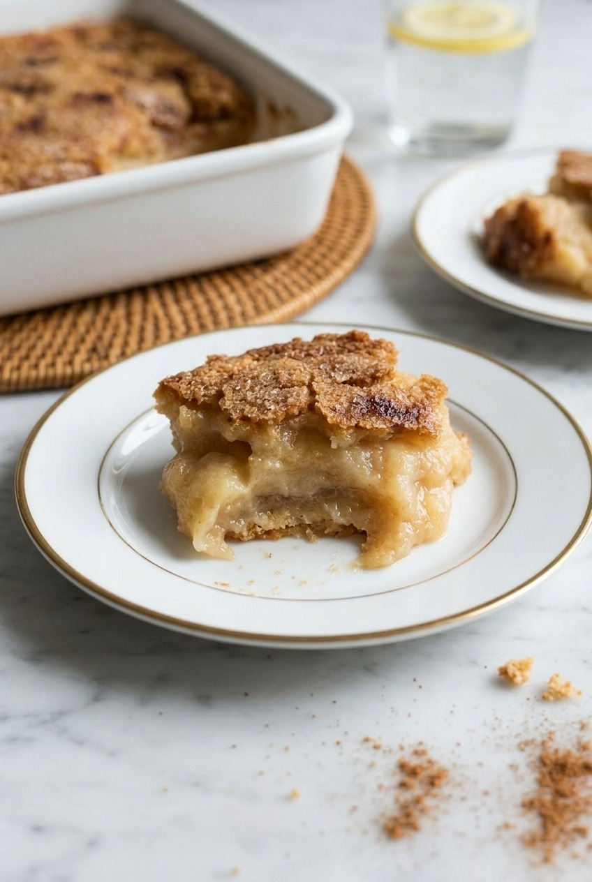 applesauce pudding side view