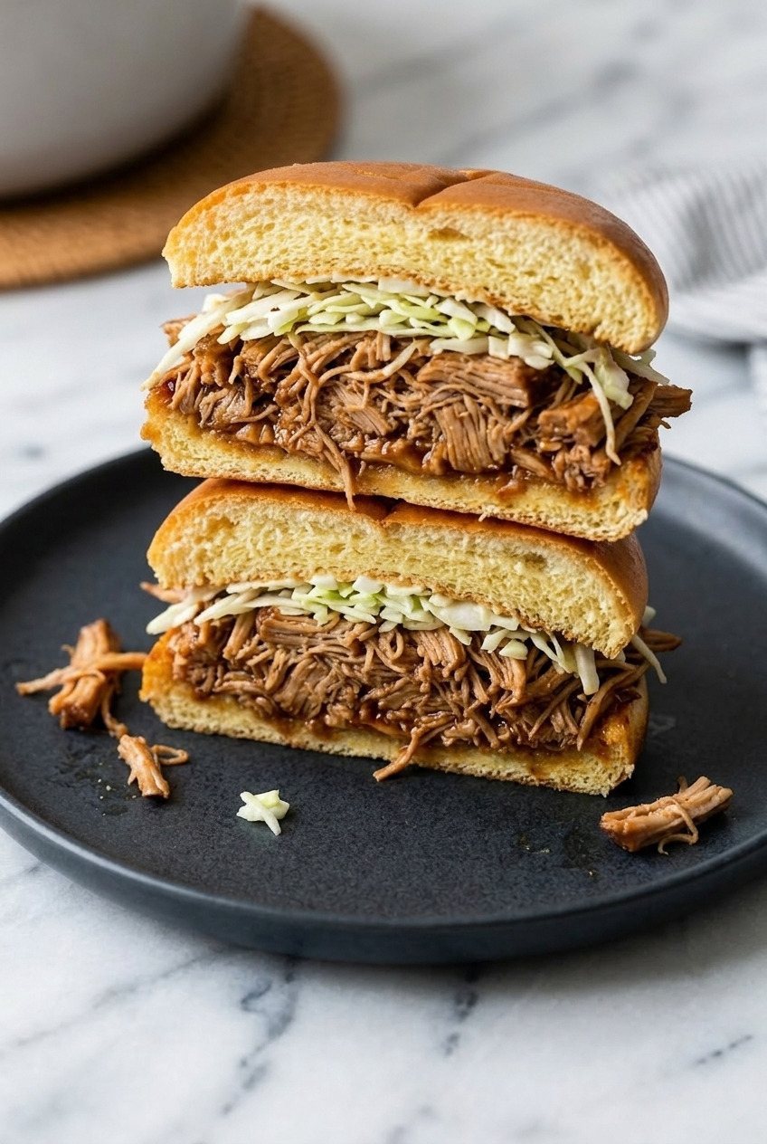 applesauce pulled pork cross section