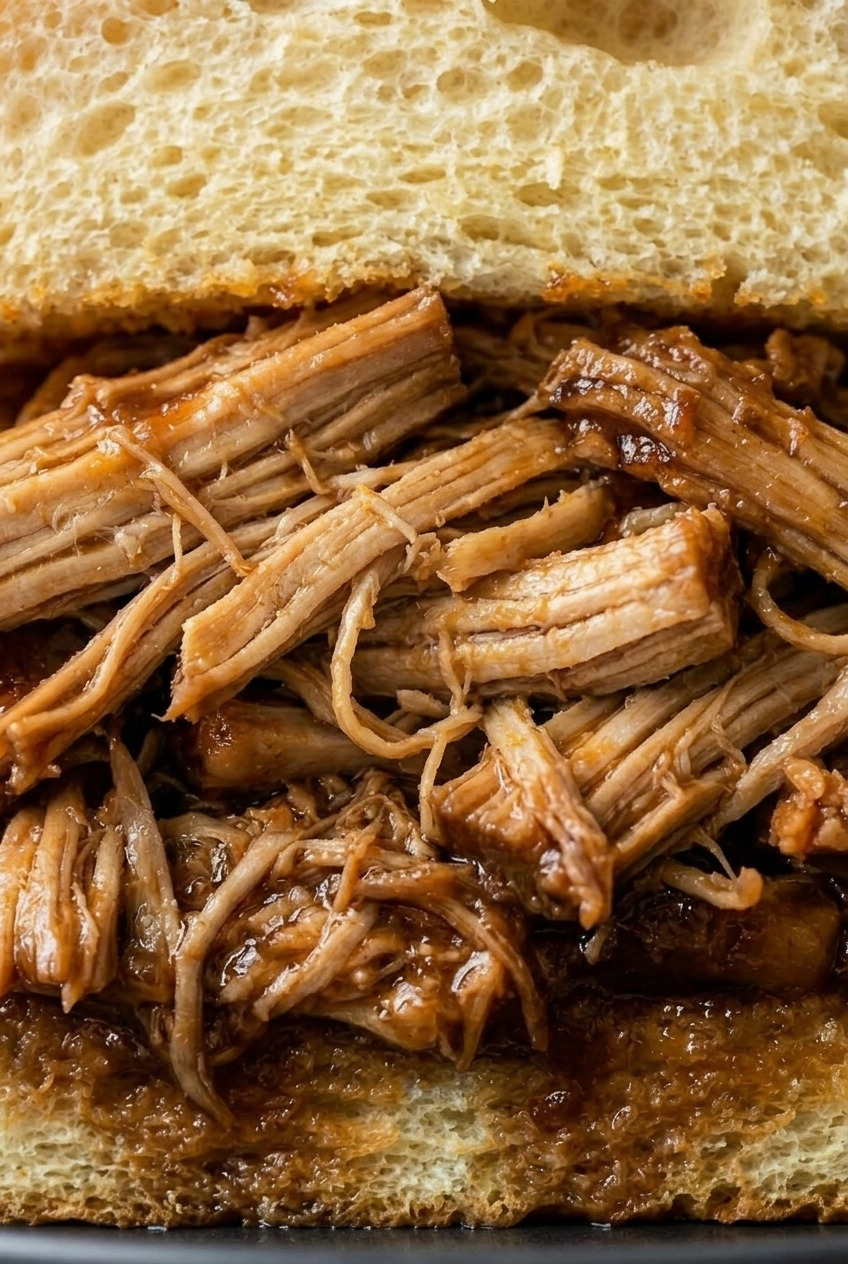 applesauce pulled pork close up