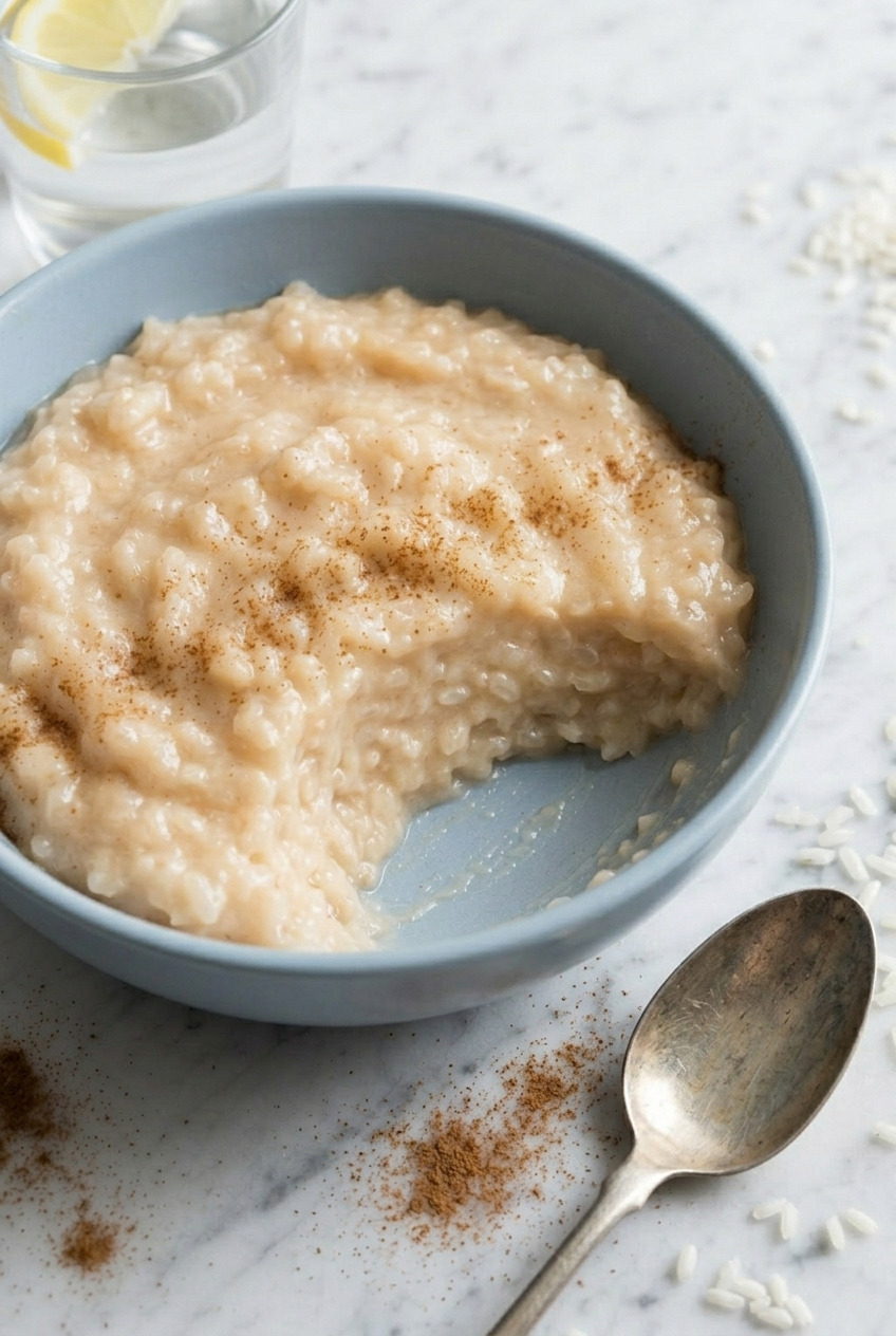 applesauce rice pudding cross section
