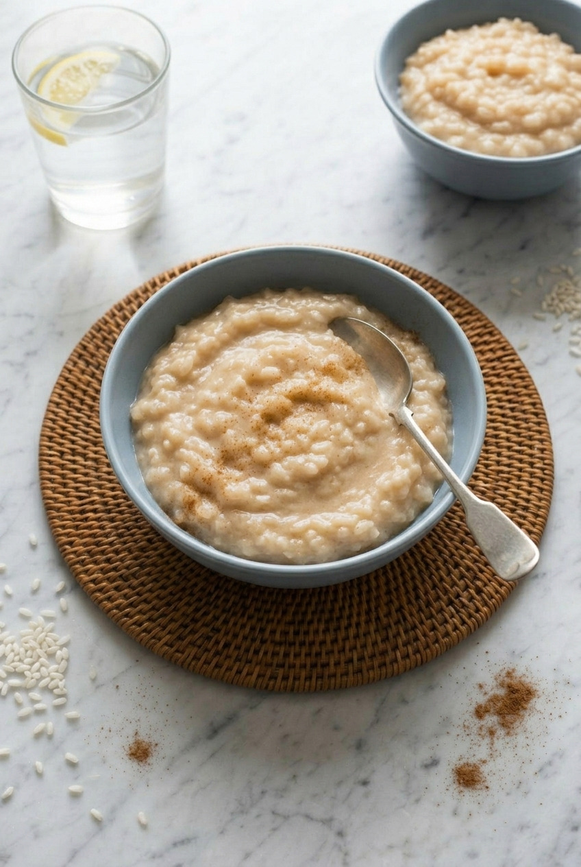 applesauce rice pudding dinner scene