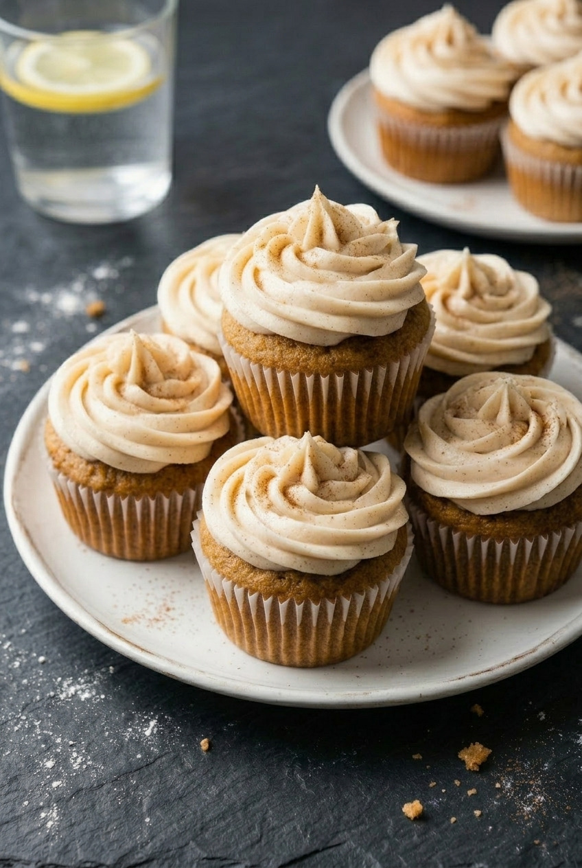 applesauce spice cupcakes side view