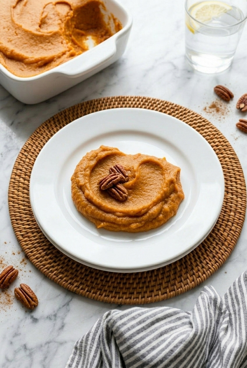 applesauce sweet potato mash side view