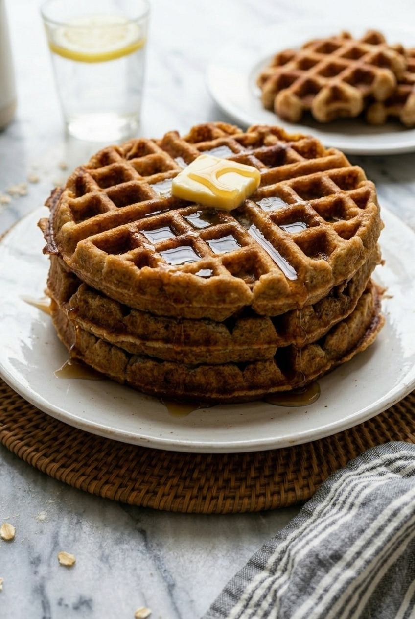 applesauce waffles dinner scene