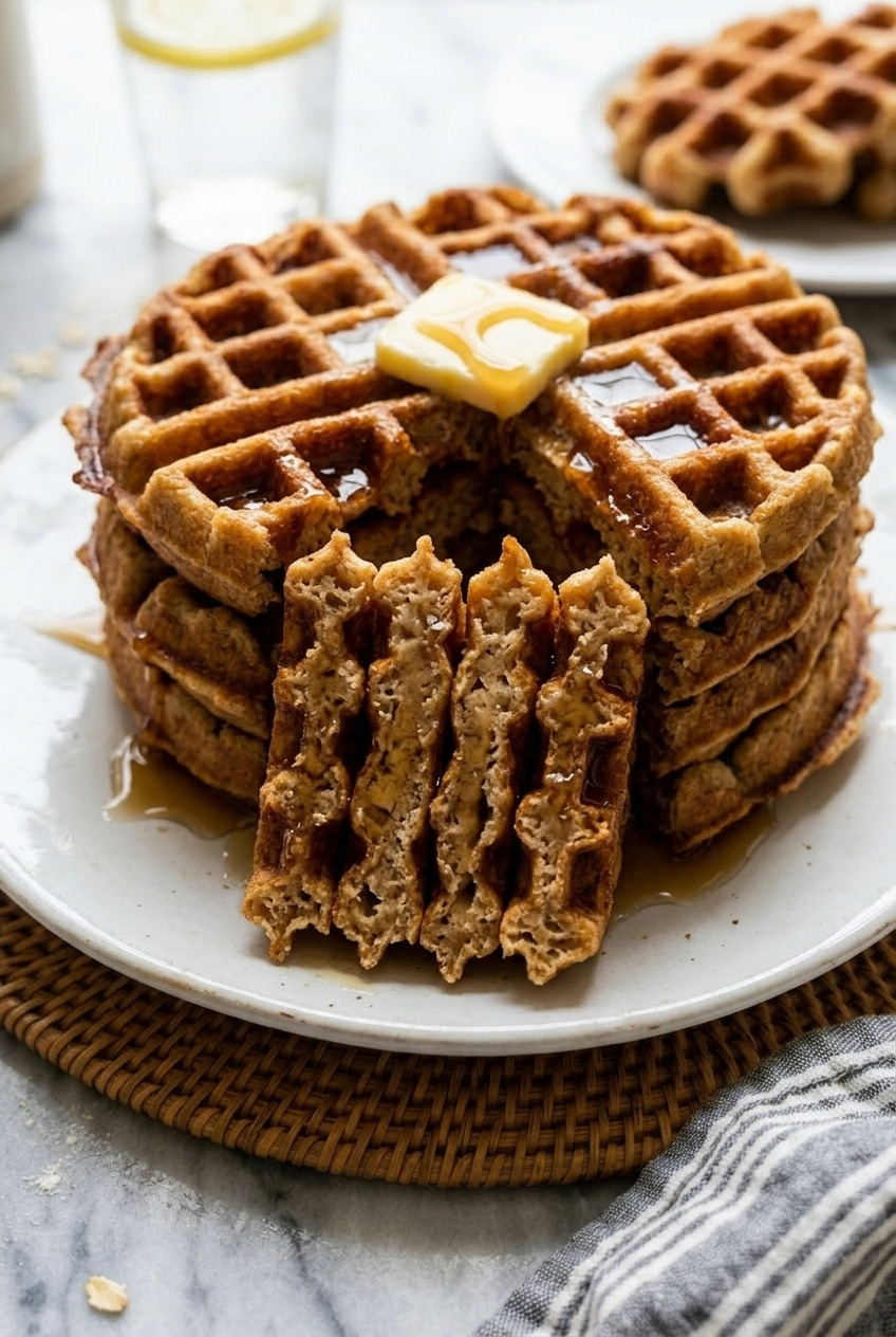 applesauce waffles side view