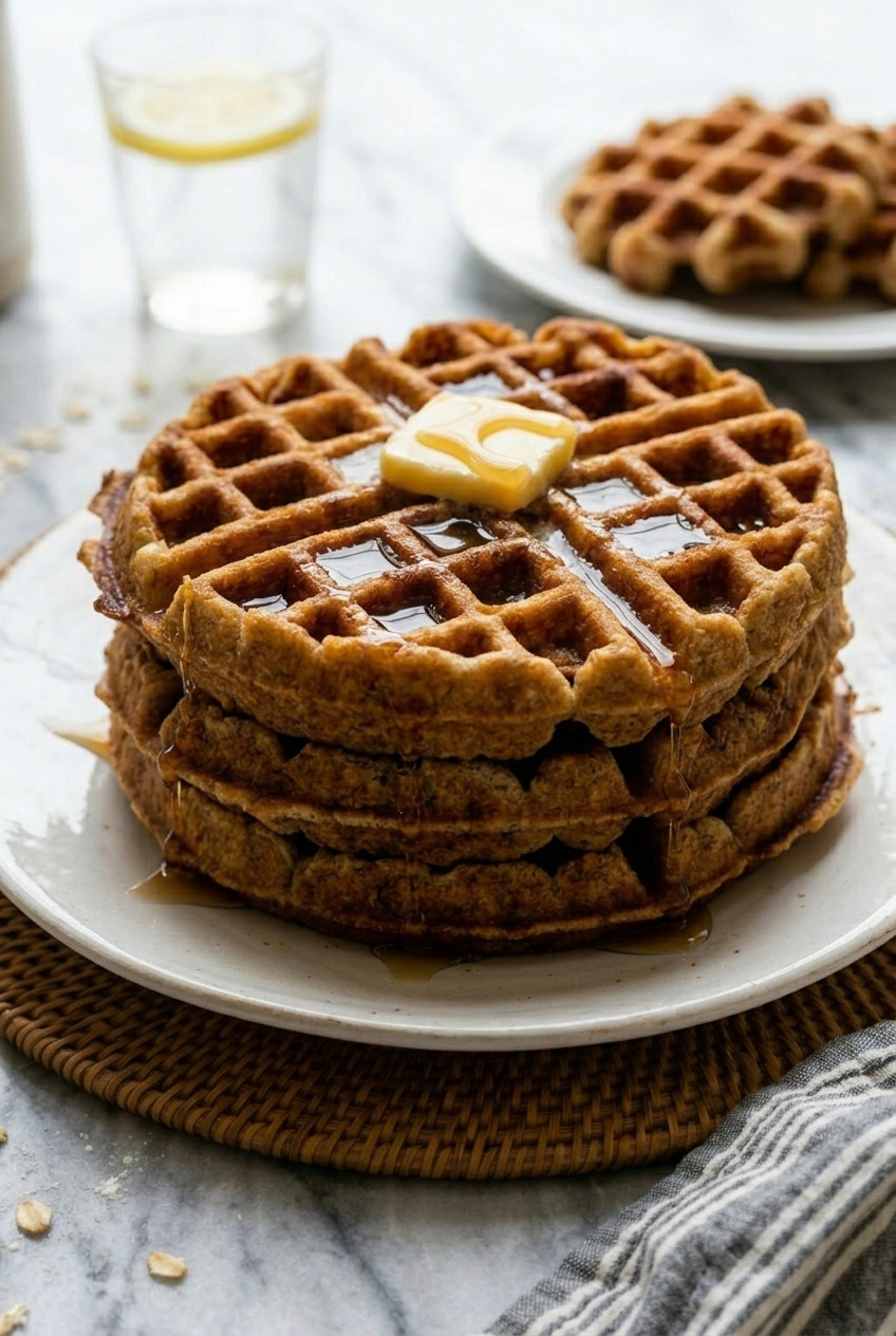 applesauce waffles served