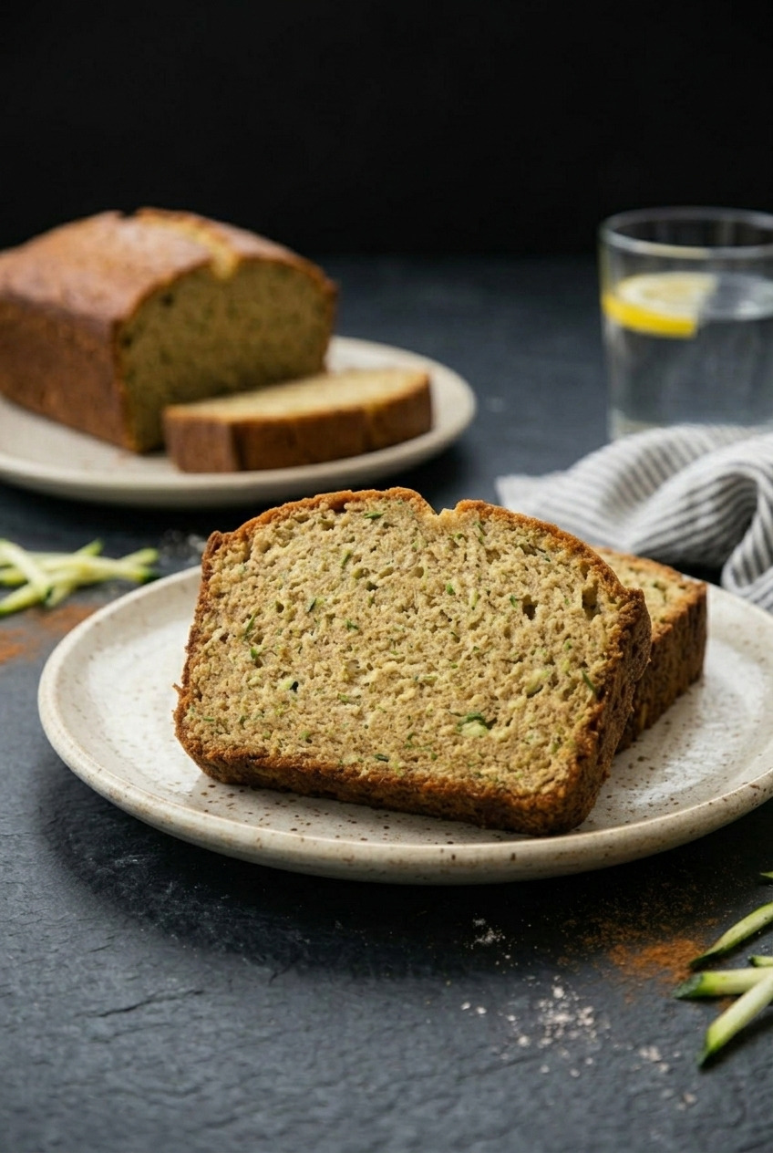 applesauce zucchini bread served