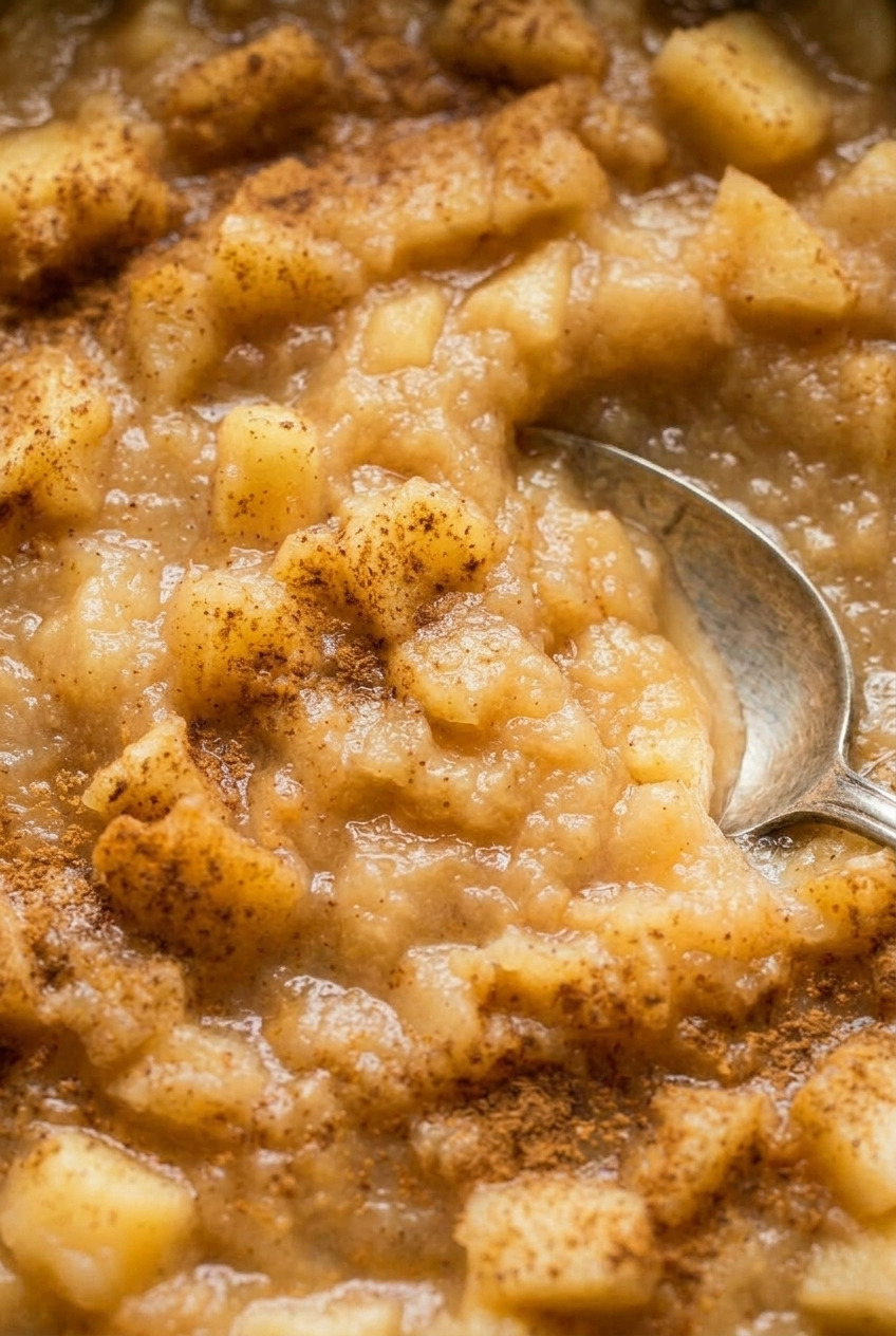 homemade applesauce recipe close up
