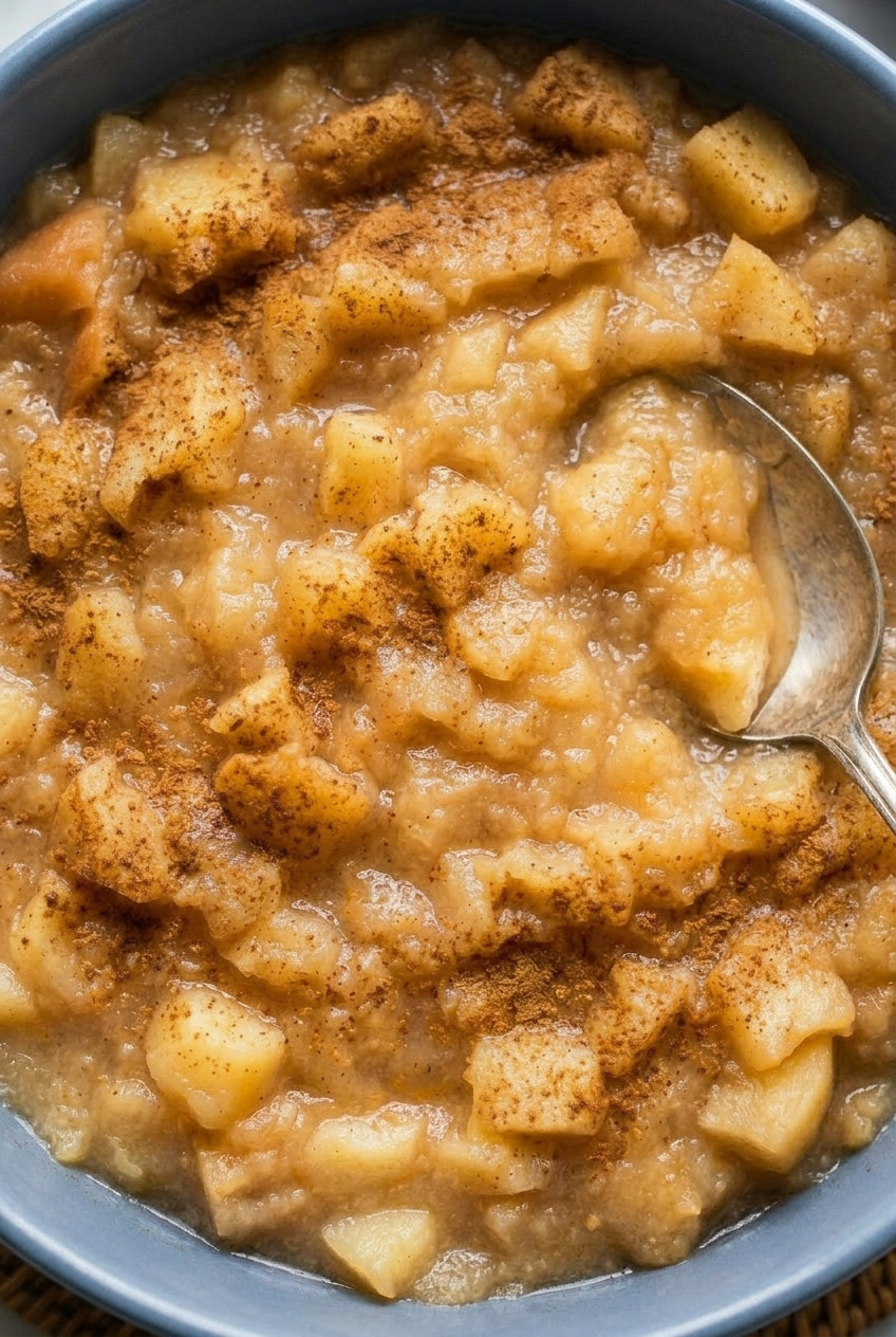 homemade applesauce recipe dinner scene