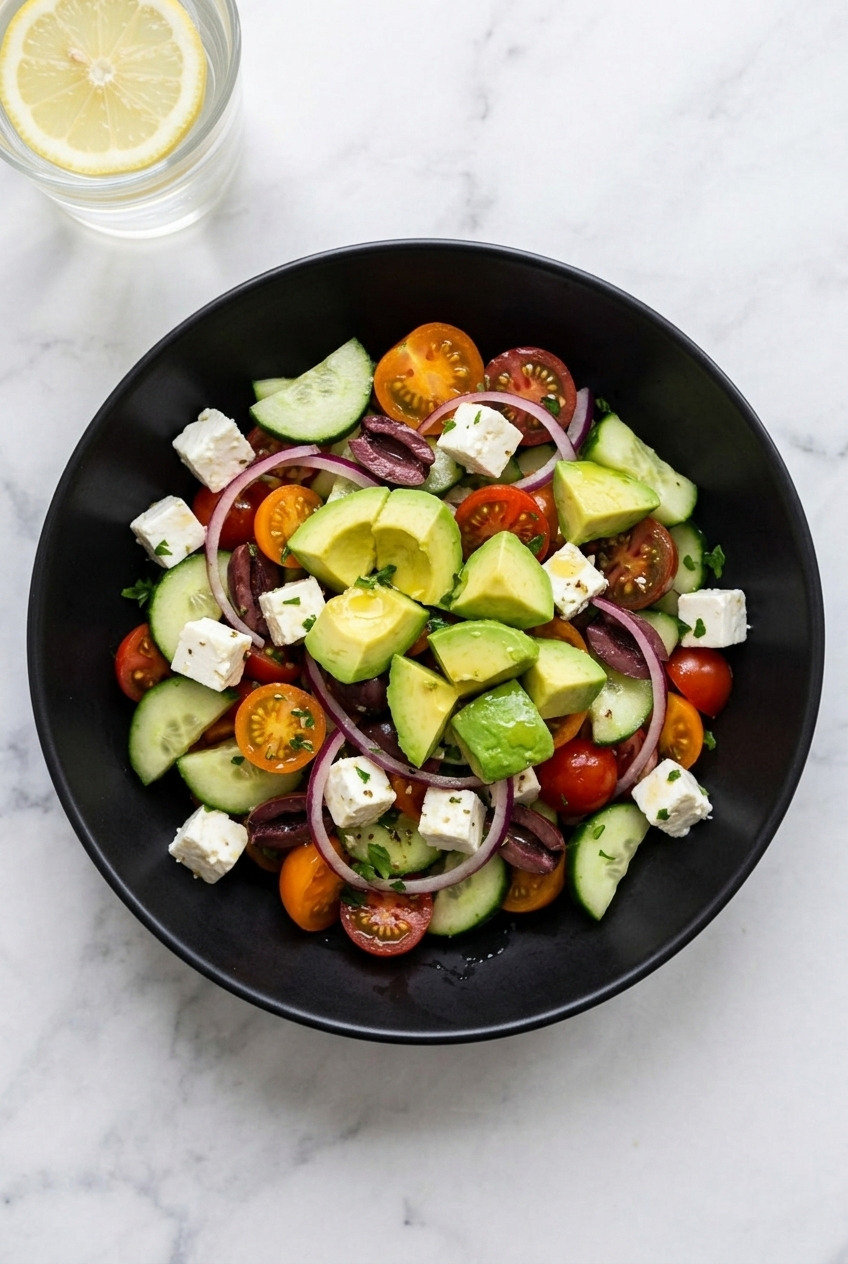 avocado greek salad