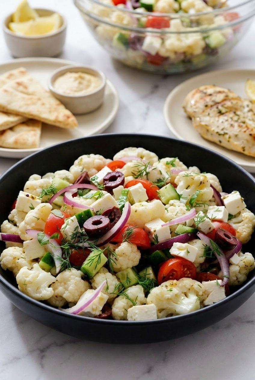 greek cauliflower salad complete meal