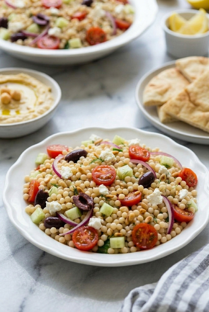 greek couscous salad complete meal