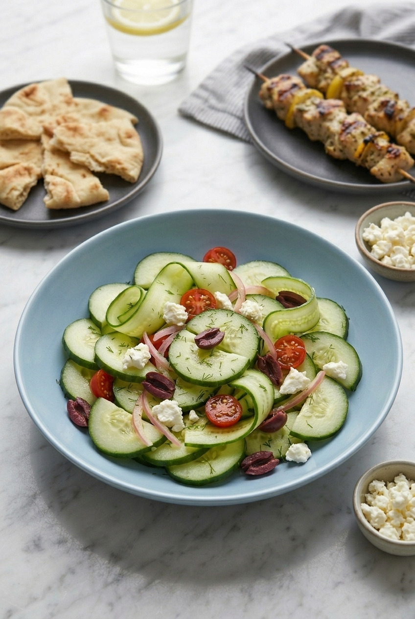 greek cucumber salad complete meal