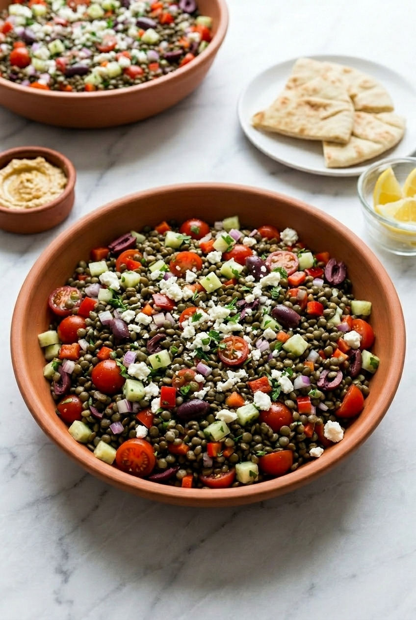 greek lentil salad complete meal
