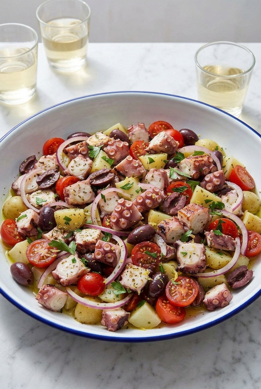 greek octopus salad