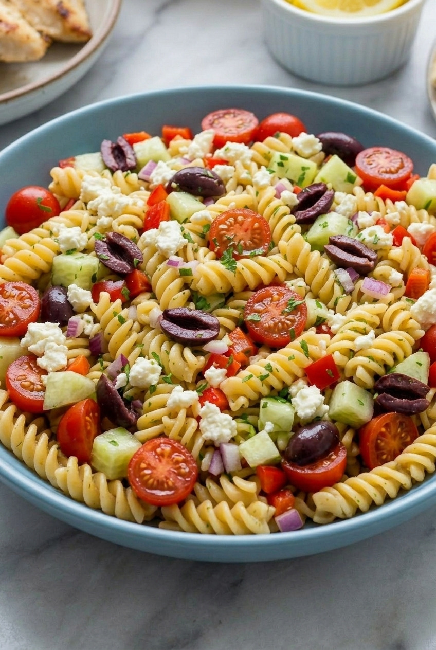 greek pasta salad complete meal