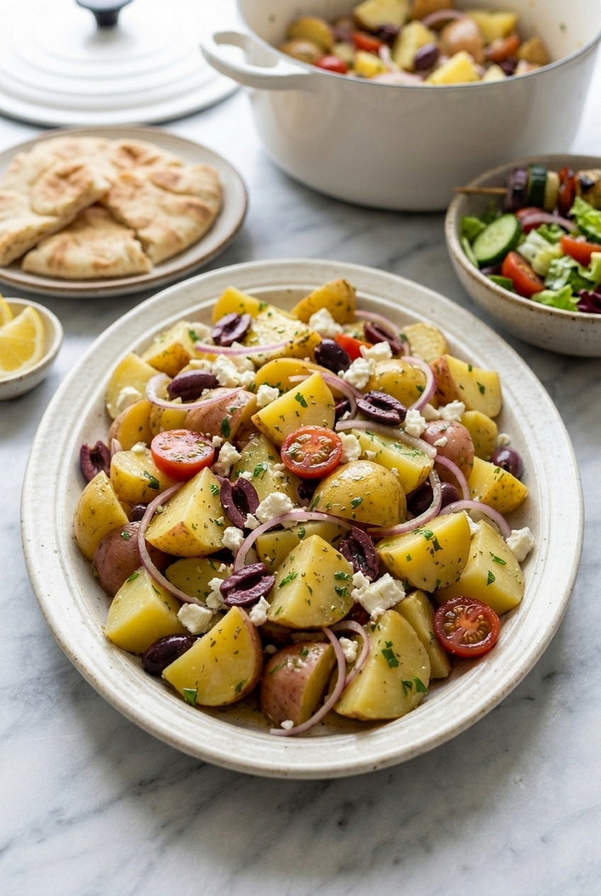 greek potato salad complete meal