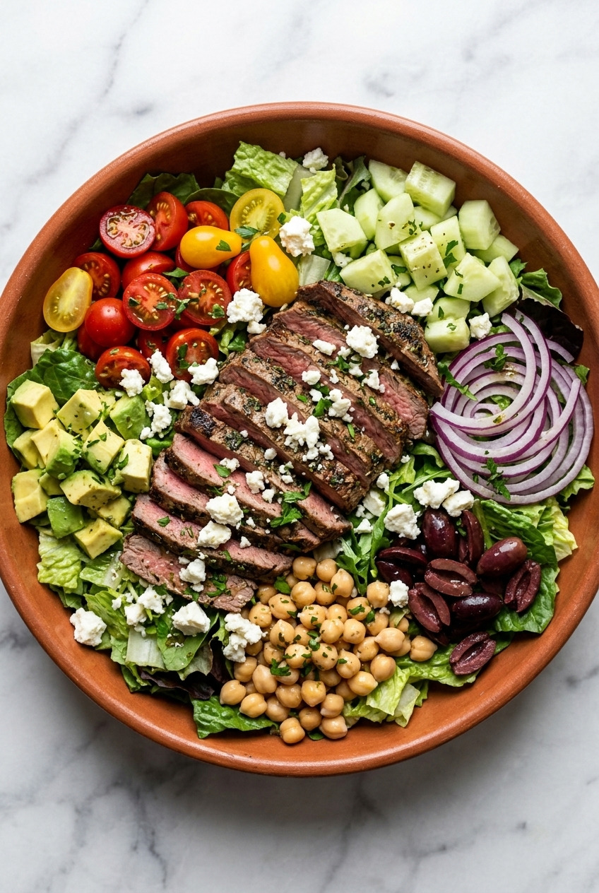 greek steak salad