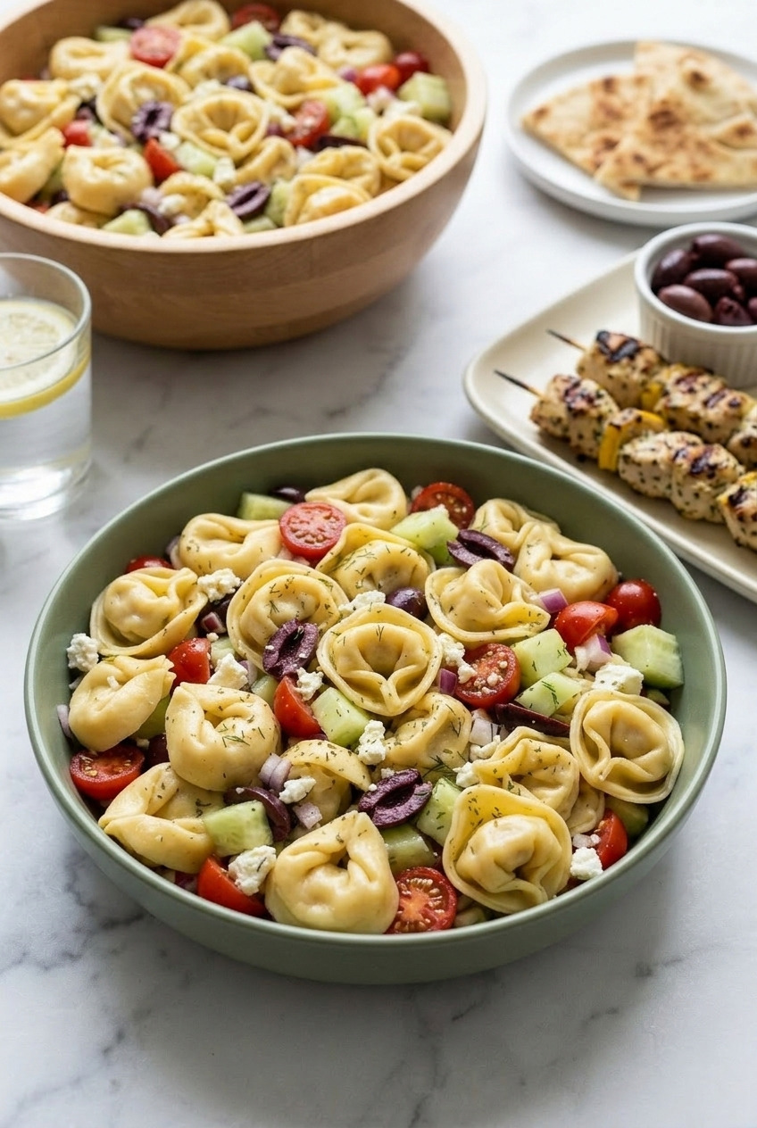 greek tortellini salad complete meal