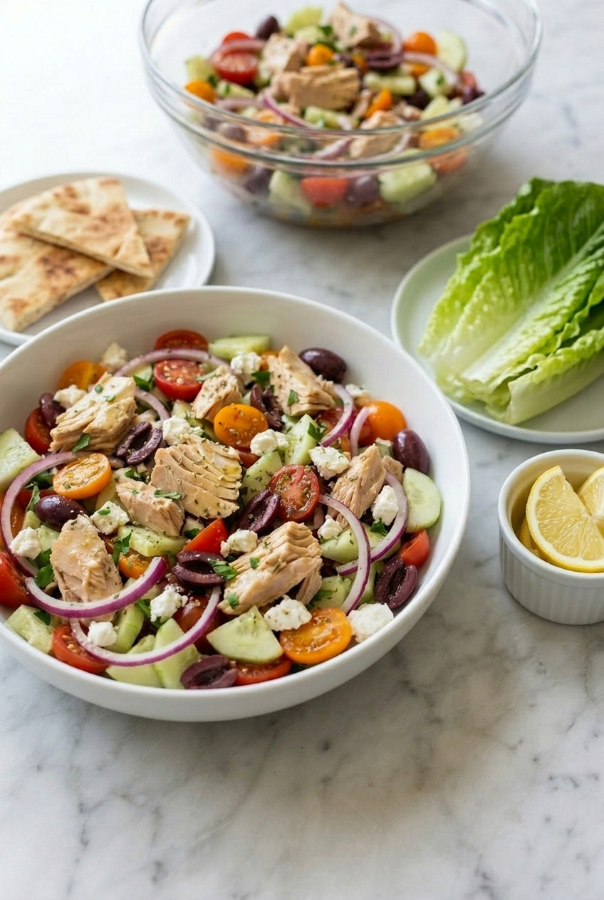 greek tuna salad complete meal