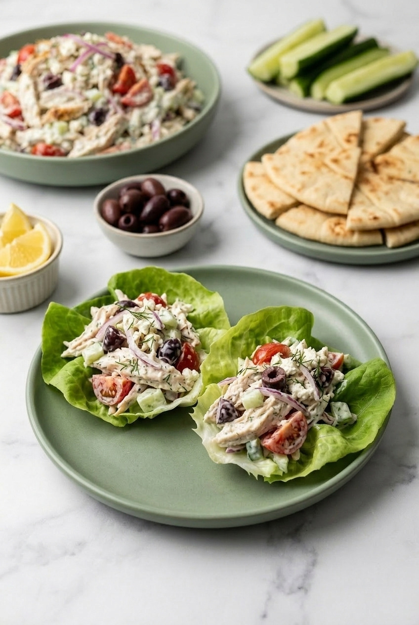 greek tzatziki chicken salad complete meal