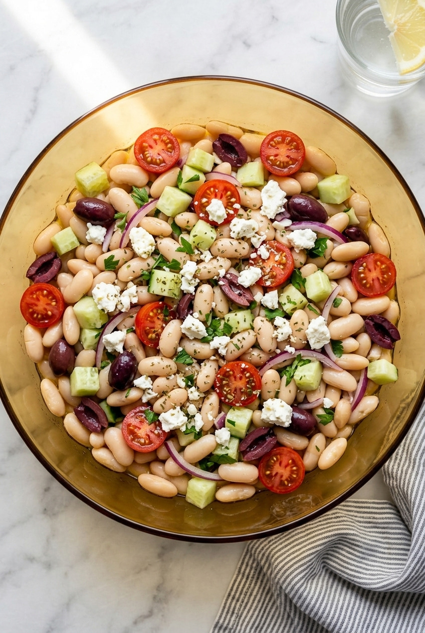 greek white bean salad