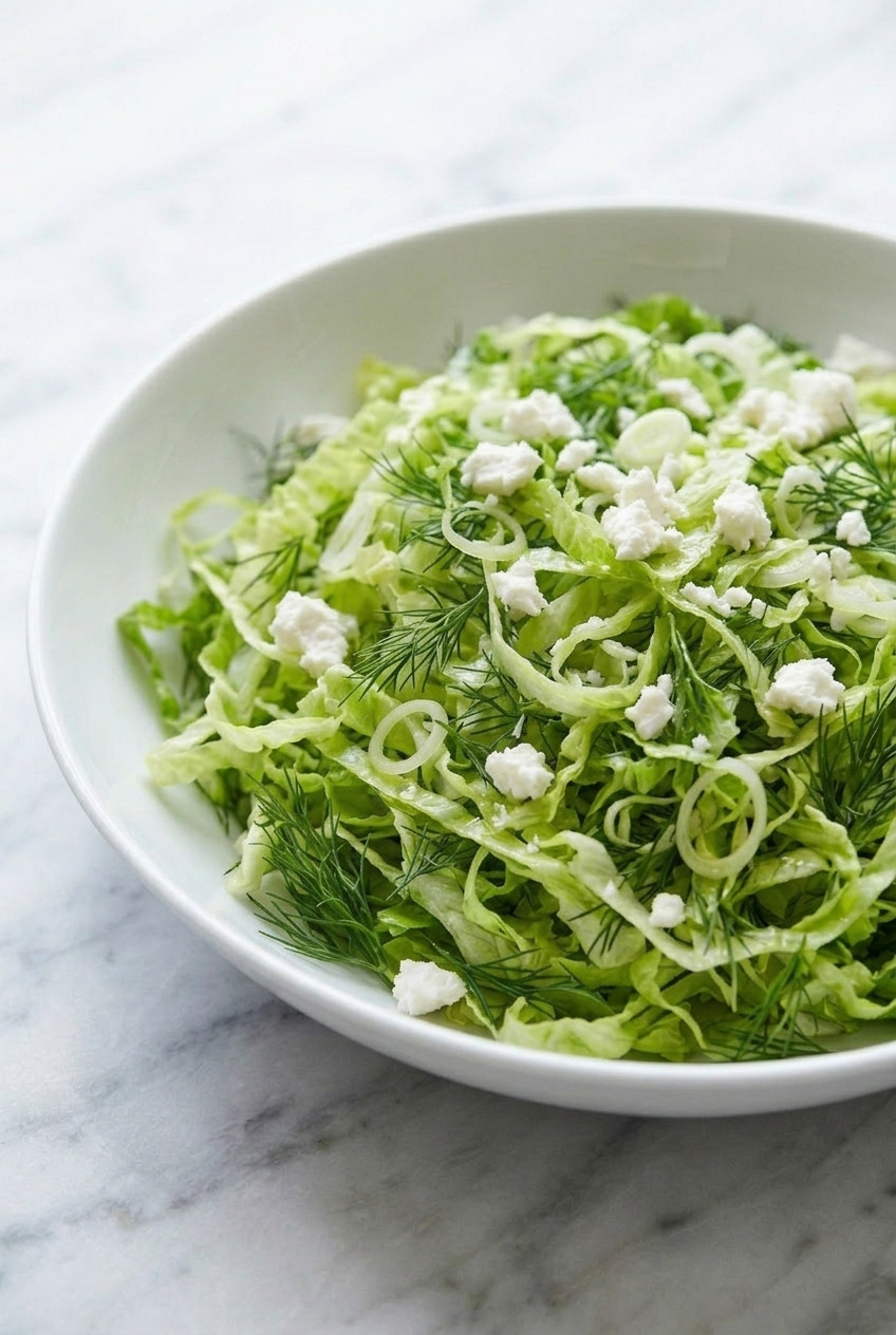 maroulosalata greek lettuce salad dinner scene