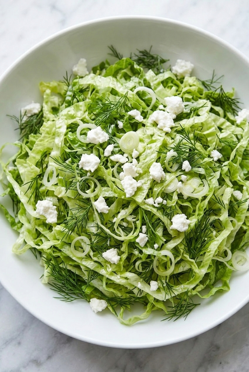 maroulosalata greek lettuce salad side view