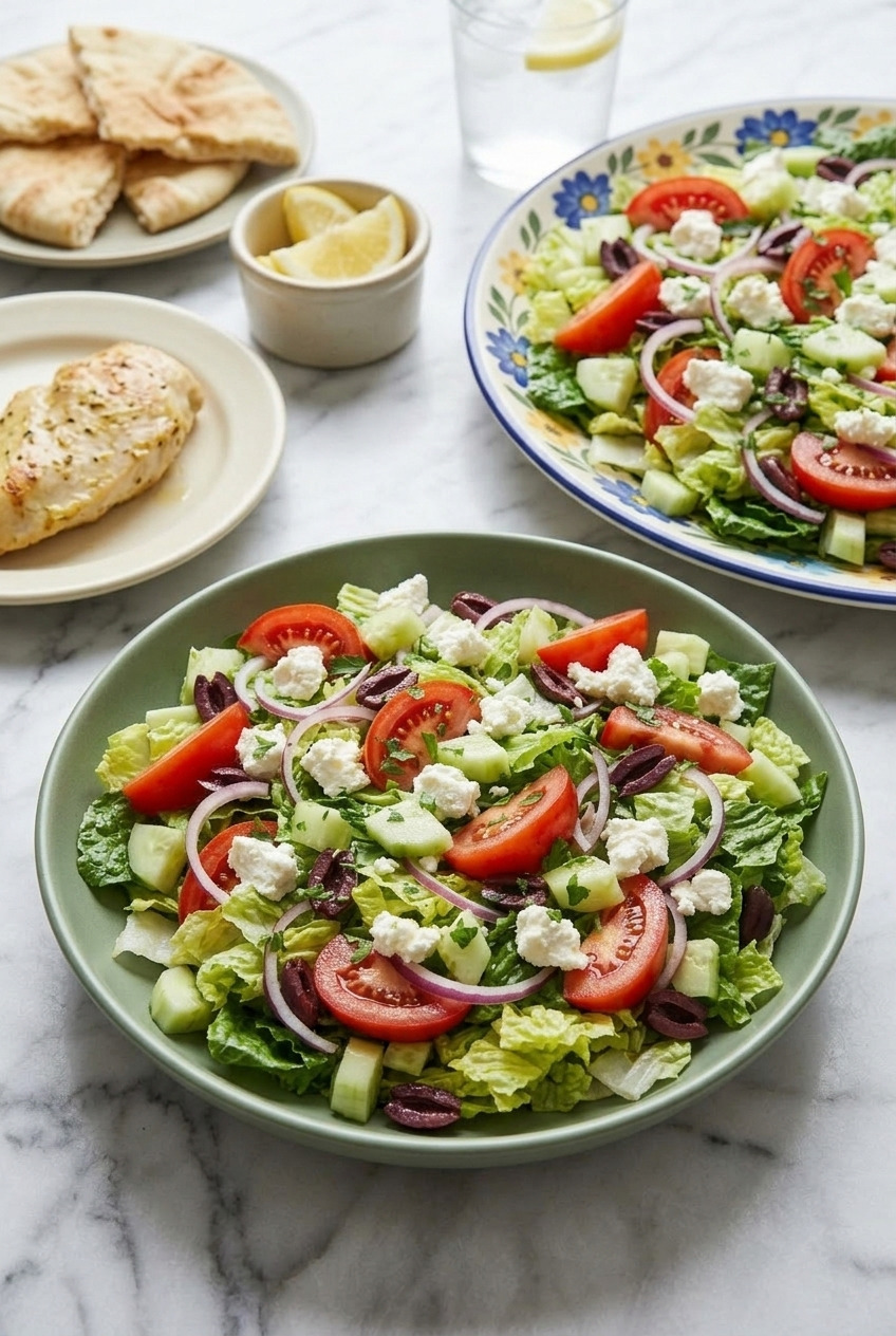 pioneer woman greek salad complete meal