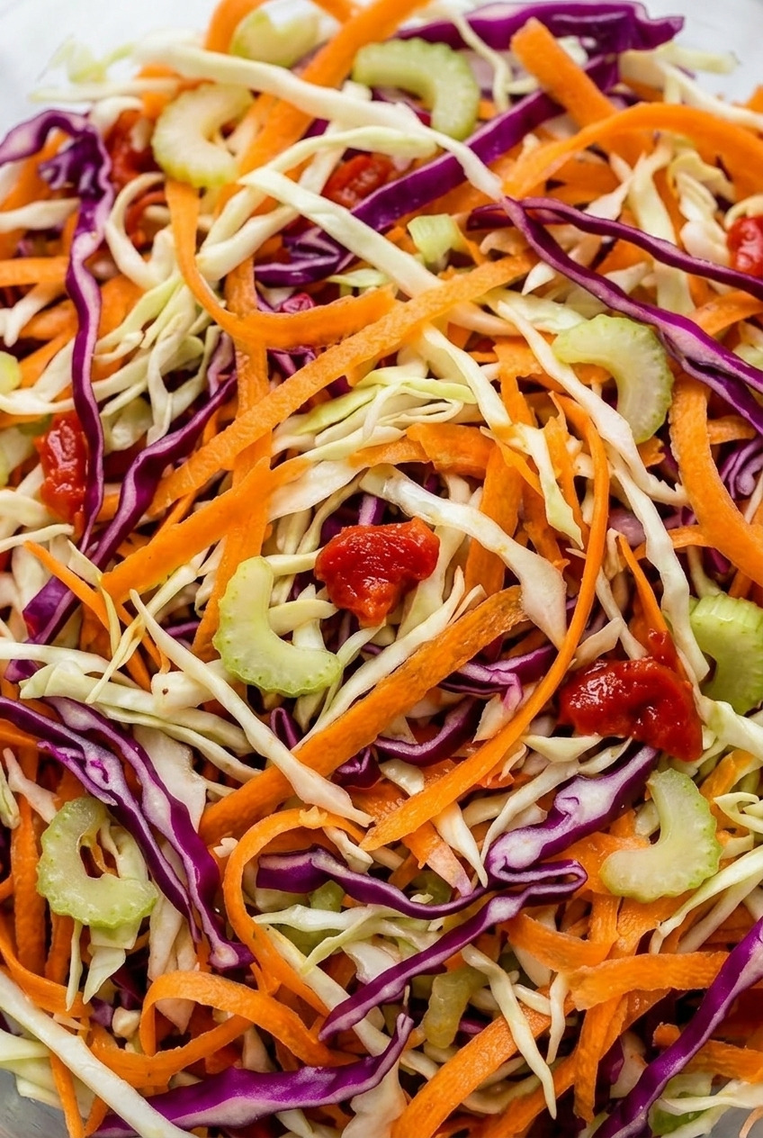 politiki greek cabbage salad close up