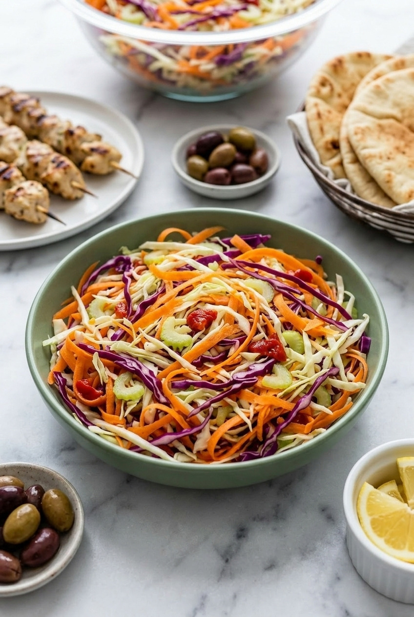 politiki greek cabbage salad complete meal