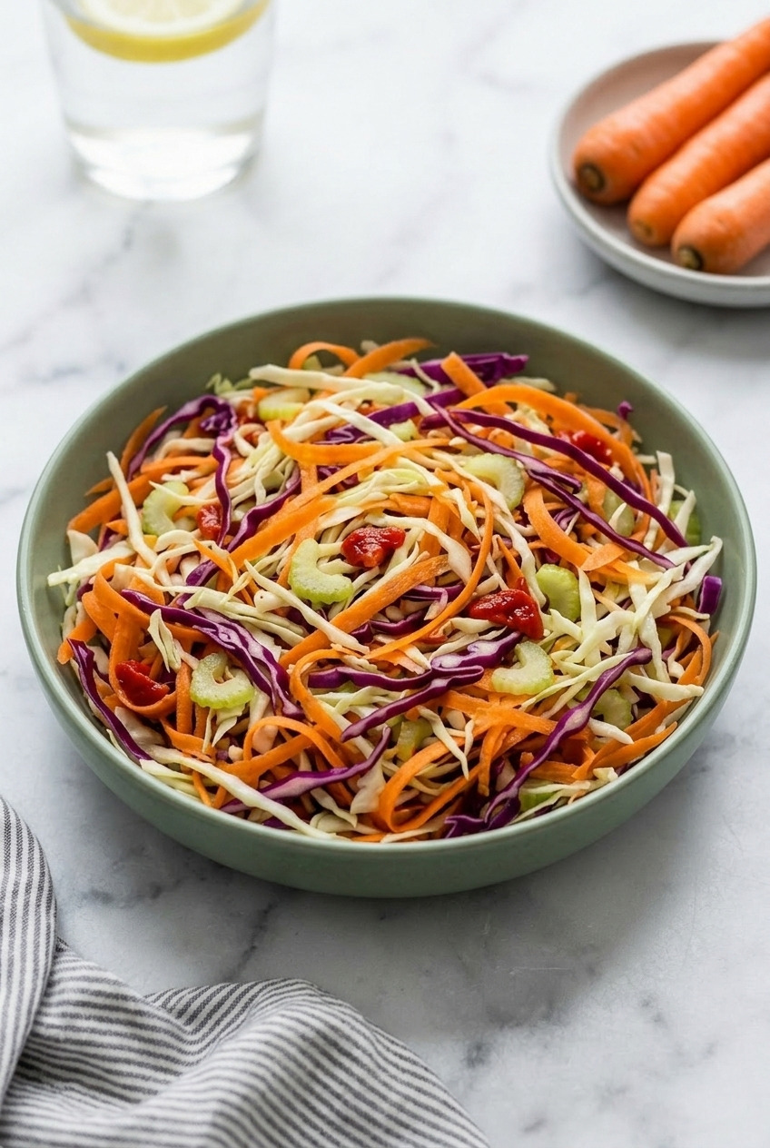 politiki greek cabbage salad served