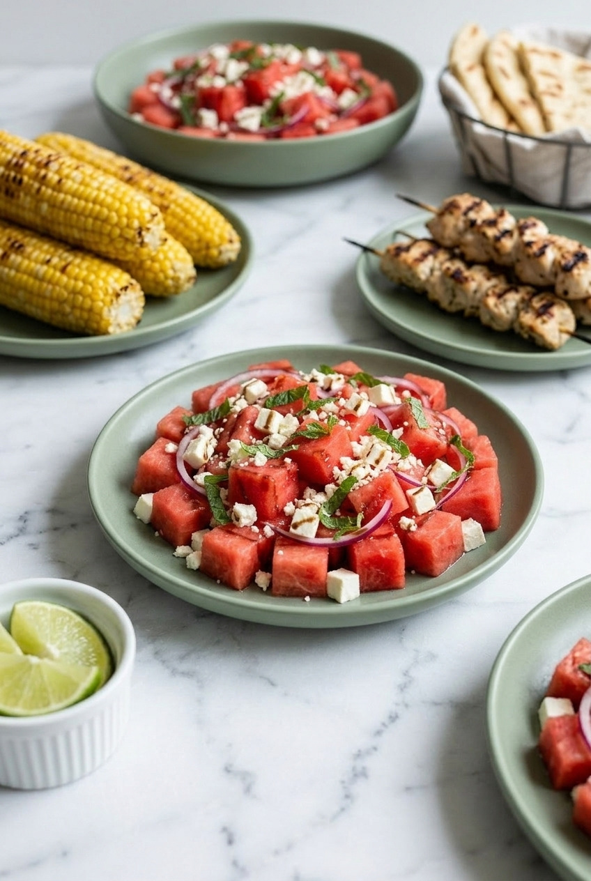 watermelon feta salad complete meal