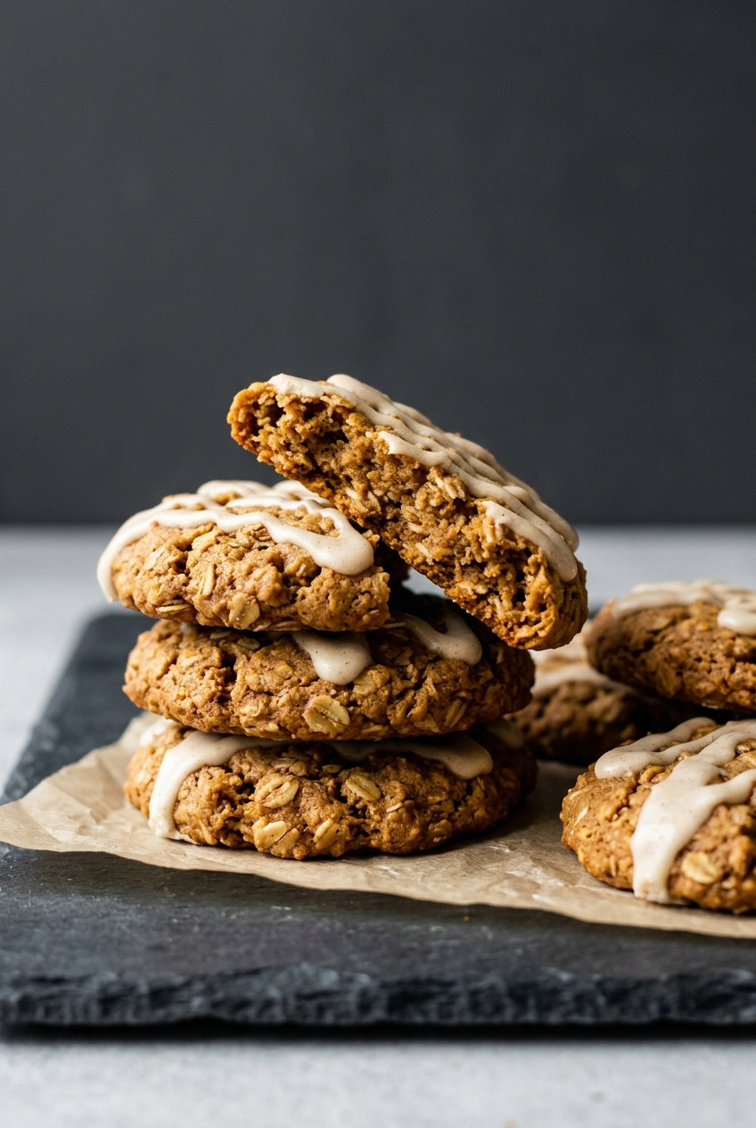 brown butter pumpkin oatmeal cookies