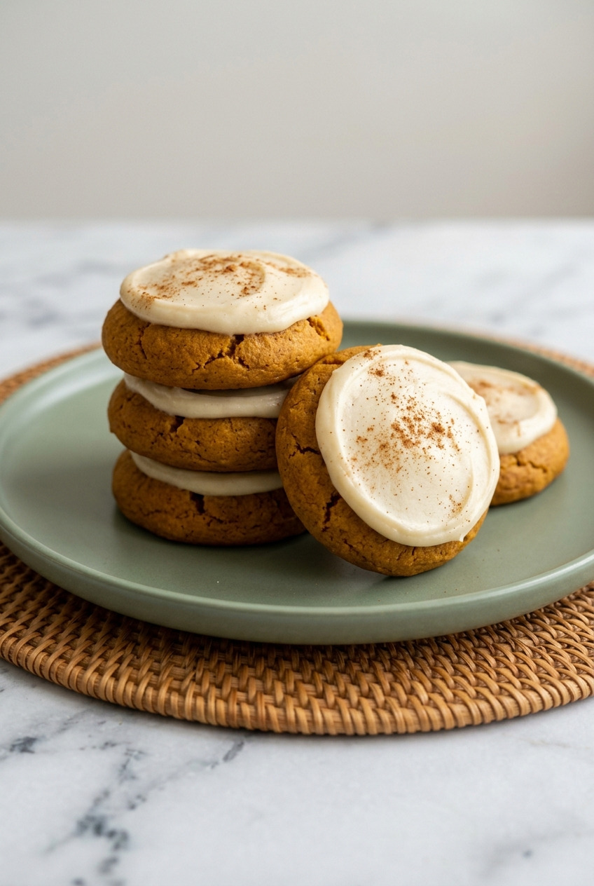 frosted pumpkin cookies