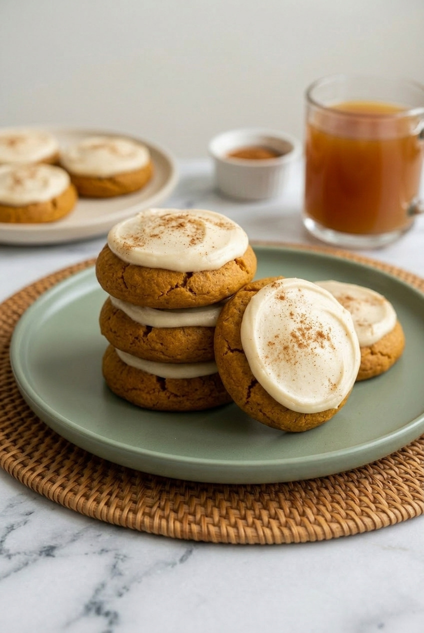 frosted pumpkin cookies complete meal