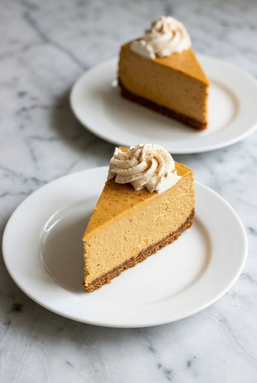 gingersnap crust pumpkin cheesecake dinner scene