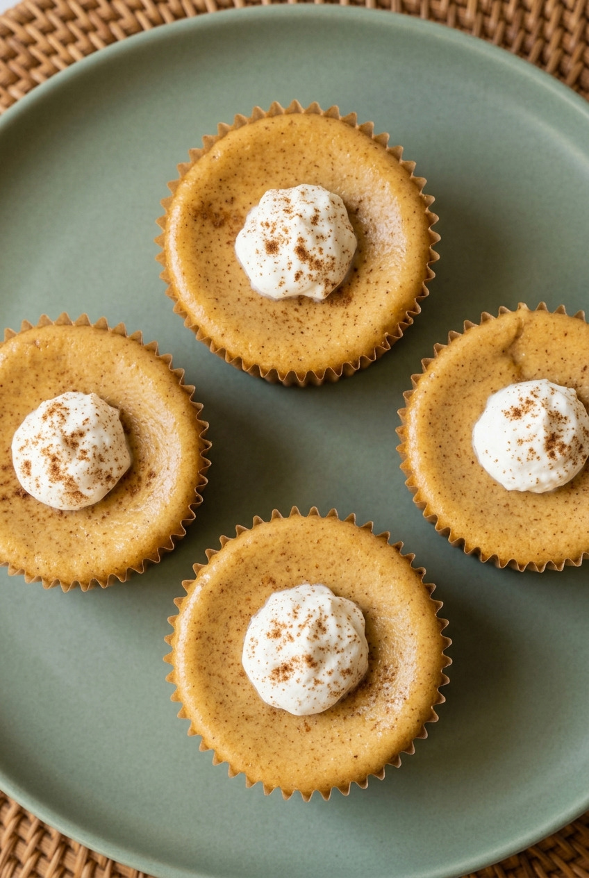 mini pumpkin cheesecakes