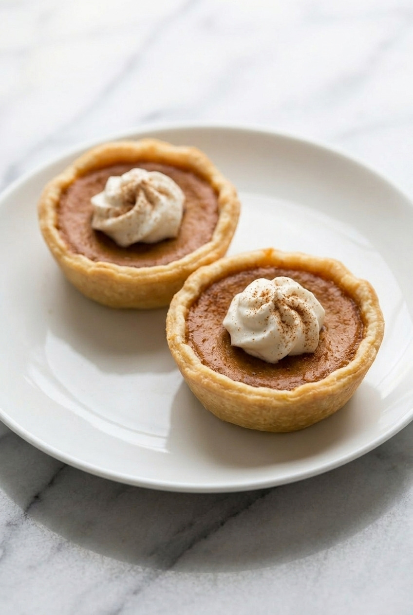 mini pumpkin pies dinner scene