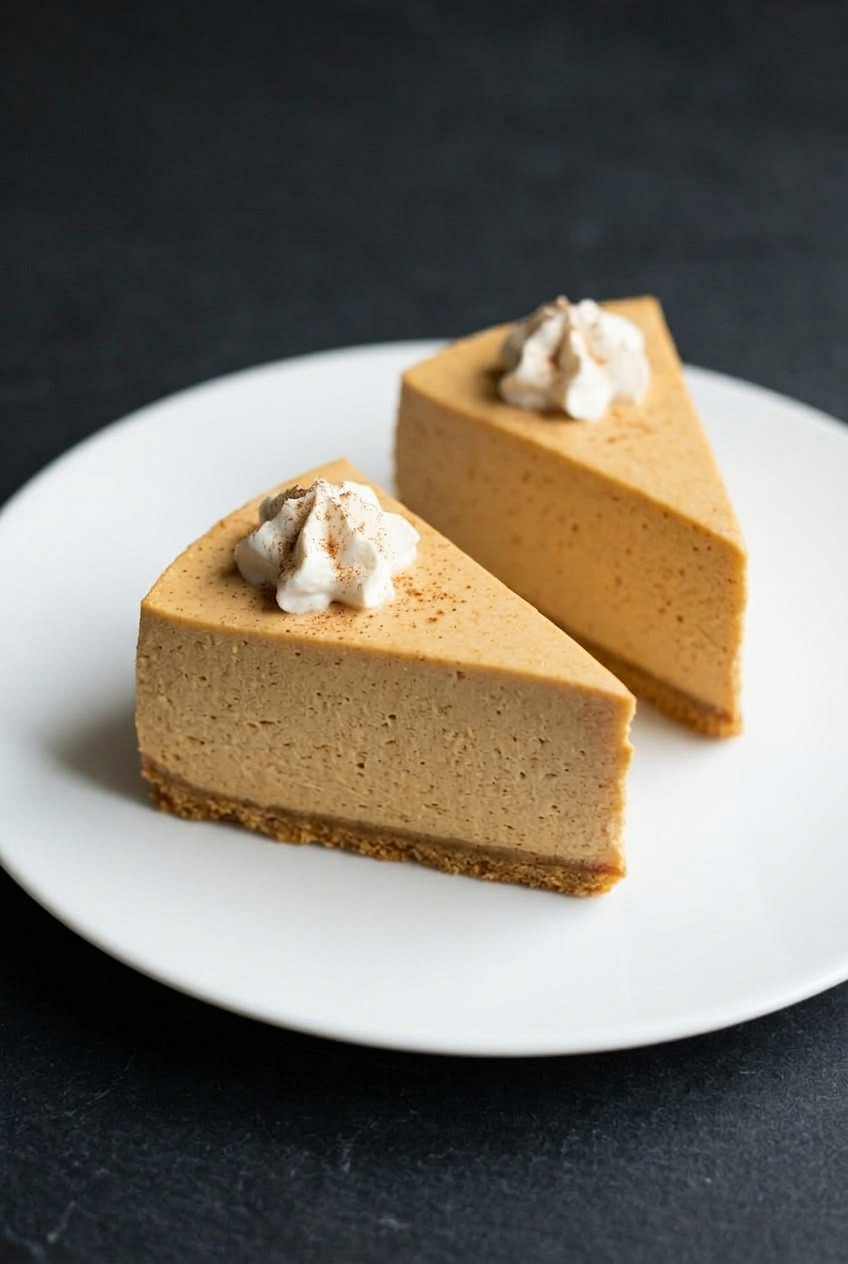 nobake pumpkin cheesecake dinner scene