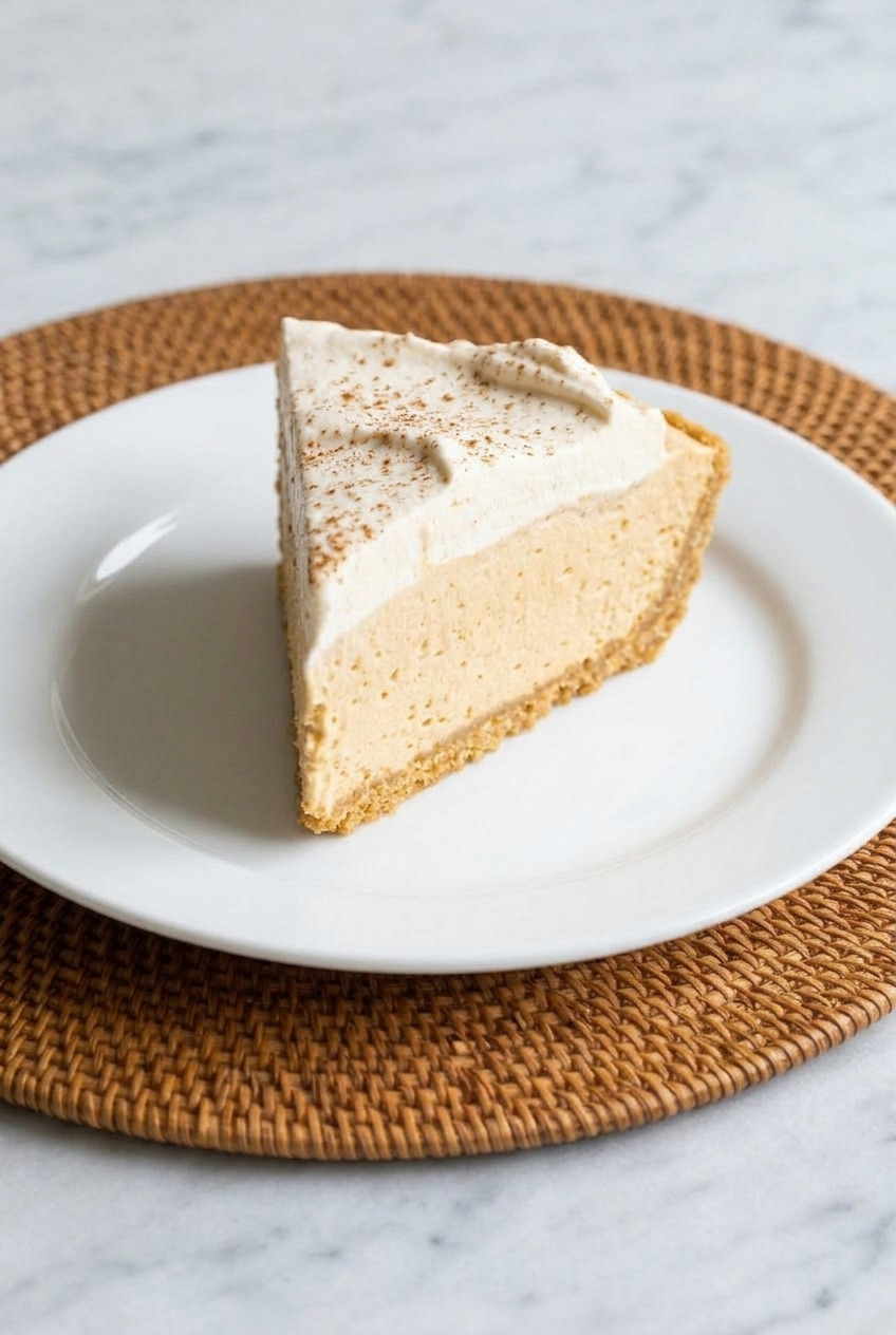 nobake pumpkin pie served