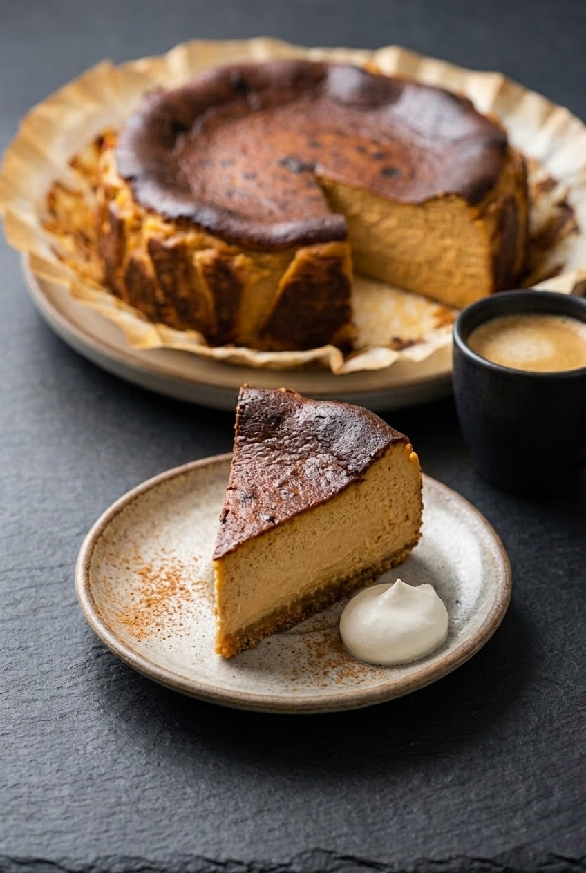 pumpkin basque burnt cheesecake complete meal