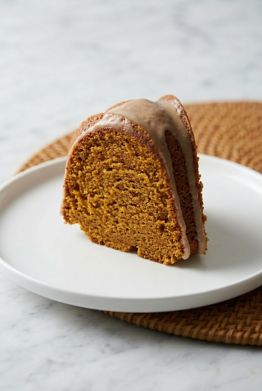 pumpkin bundt cake dinner scene