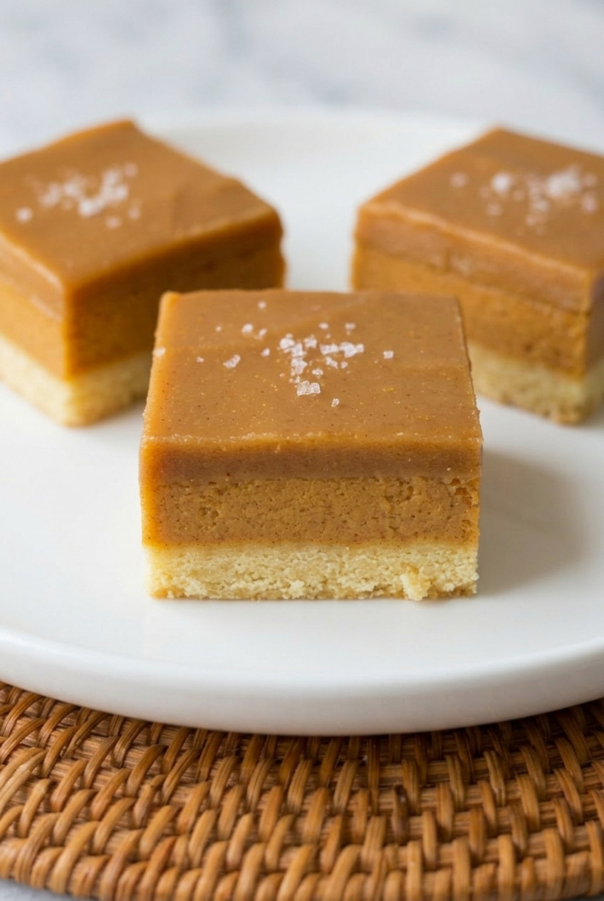pumpkin caramel bars dinner scene