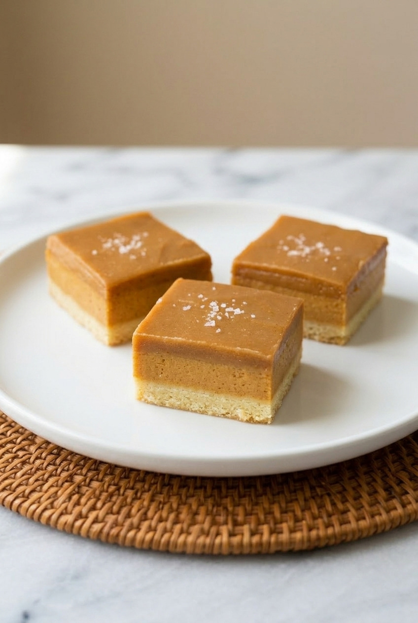 pumpkin caramel bars side view