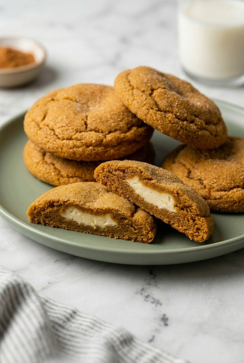 pumpkin cheesecake cookies dinner scene