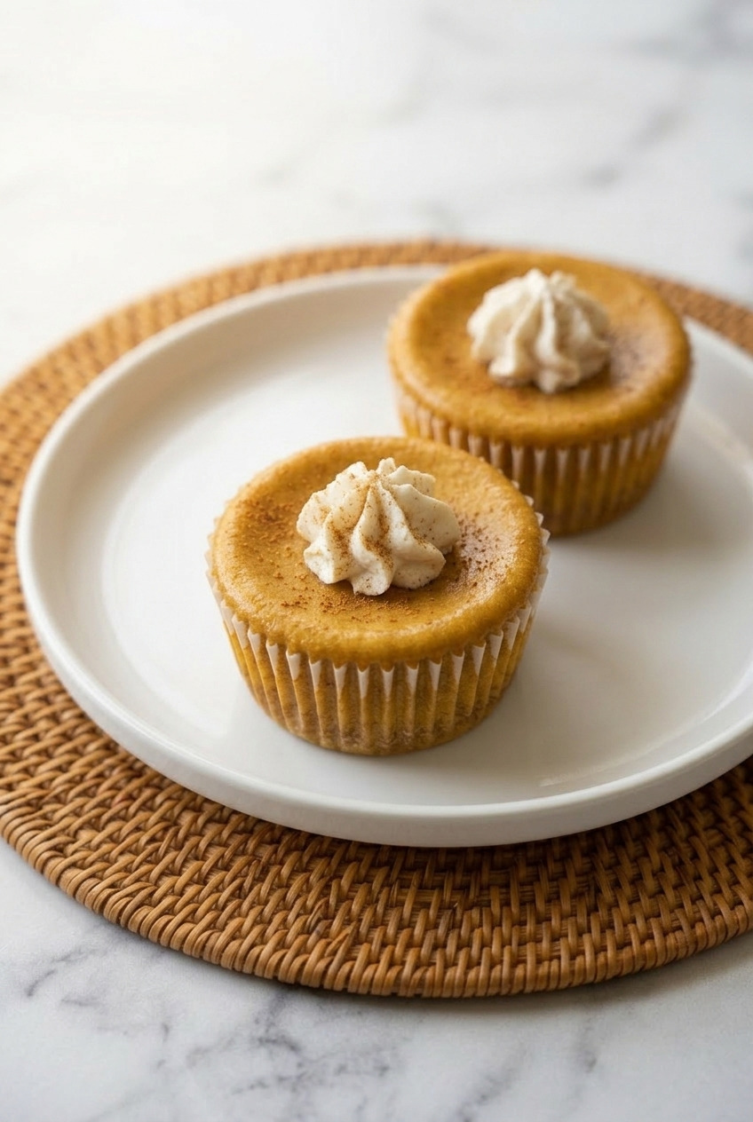 pumpkin cheesecake cupcakes dinner scene