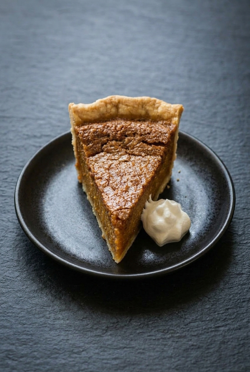pumpkin chess pie served