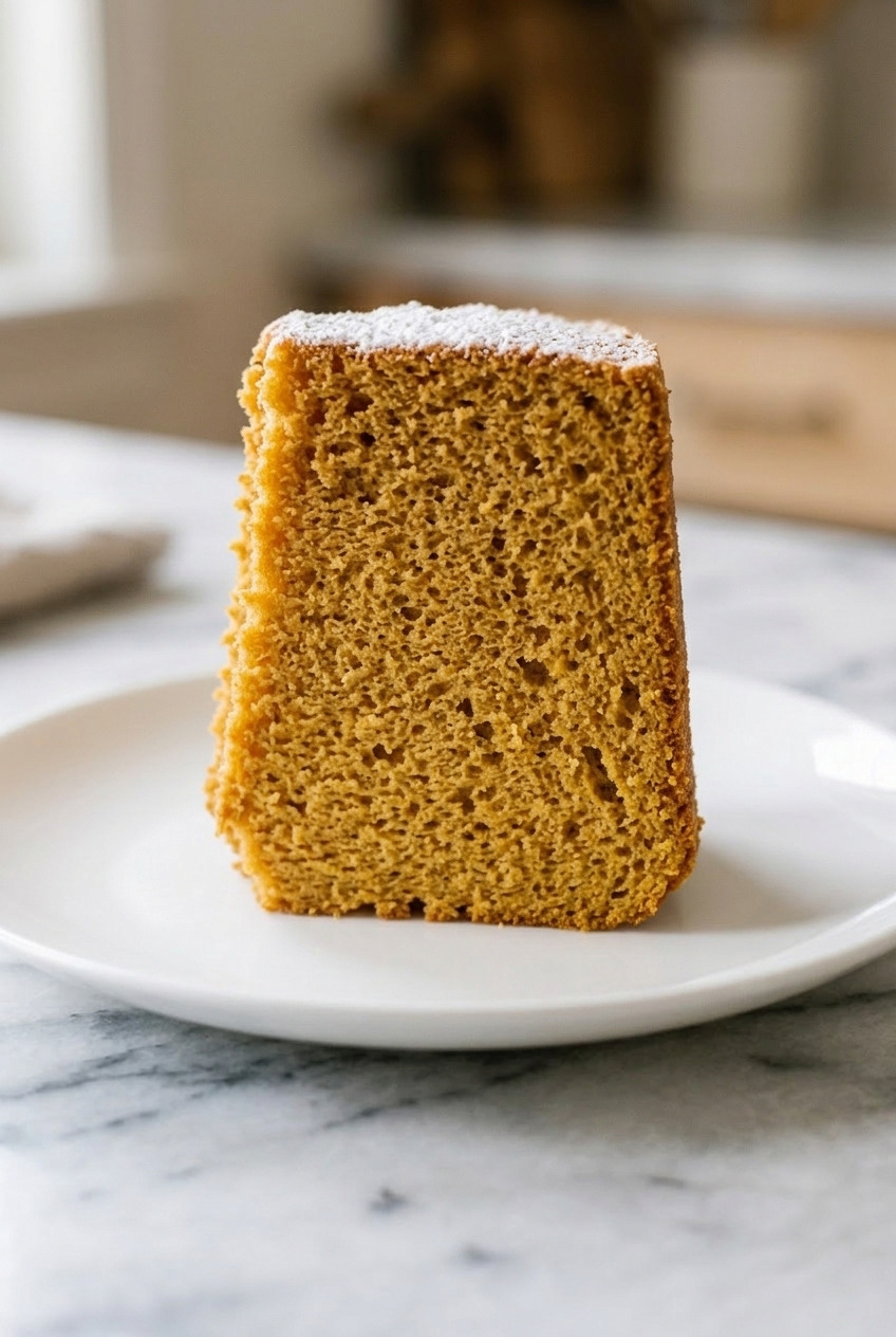 pumpkin chiffon cake served